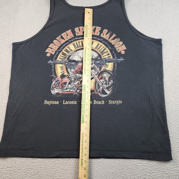 VTG Broken Spoke Saloon Shirt Mens 2XL Sleeveless FADED Beach Motorcycle Biker - Picture 13 of 13